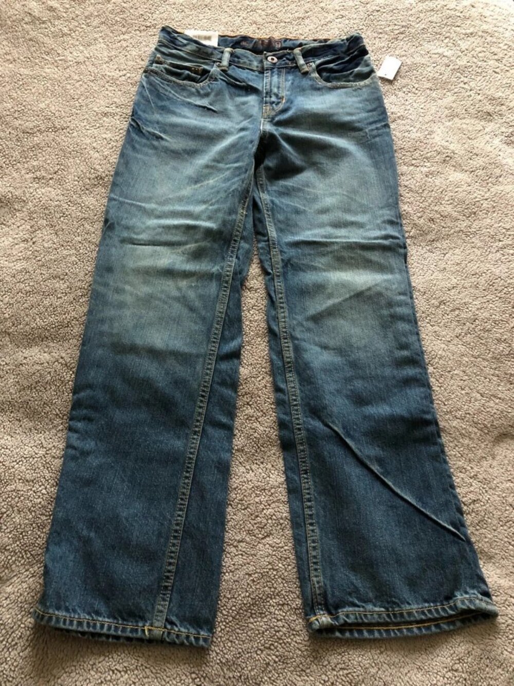 Gap Kids Original Straight Dark Wash Blue Jeans Boys size 12 Adjustable Waist